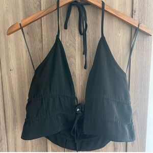 Superdown Black Tie-Back Camisole